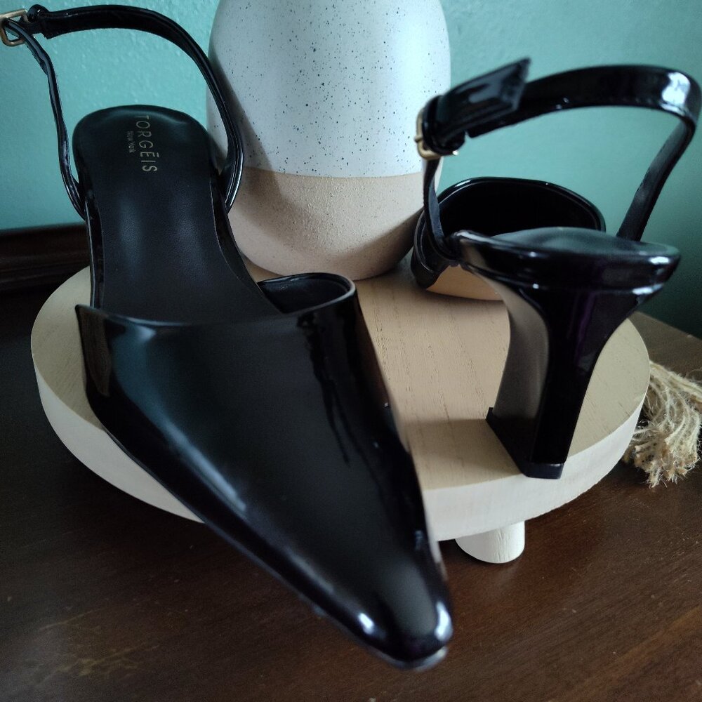 Black Slingback Heels